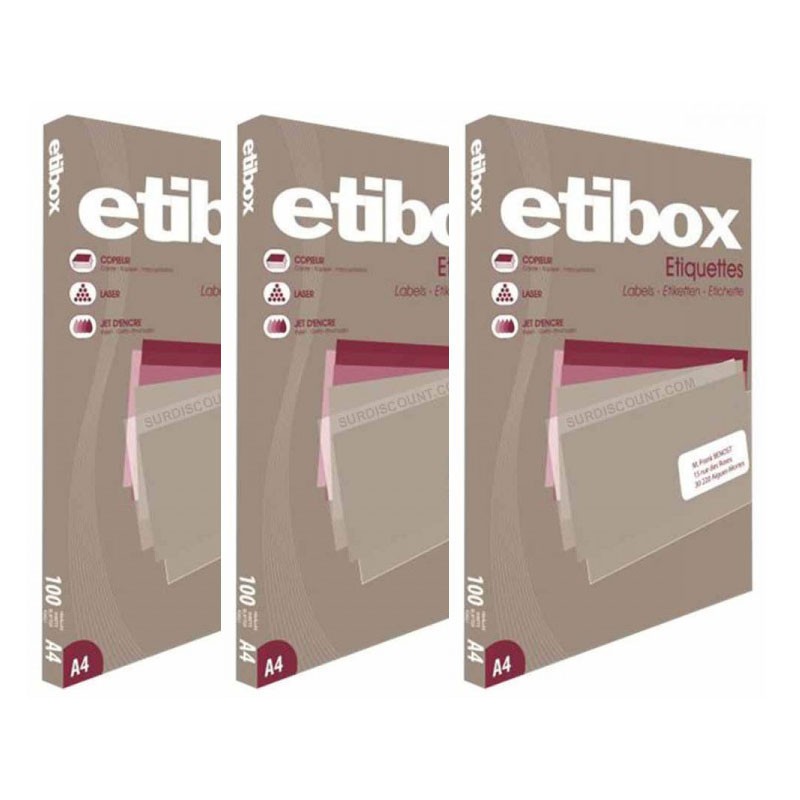 Étiquettes n°24 Etibox Apli 119751 autocollantes pour impression laser et publipostage