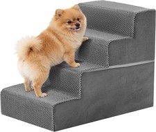 Durable 4-Step Dog Stairs for Sofa Bed - Non-Slip Pet Steps for Small Dogs