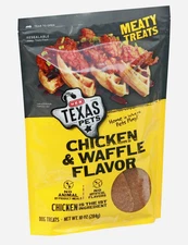 2 H‑E‑B Texas Pets Chicken & Waffle Flavor Dog Treats 10 oz