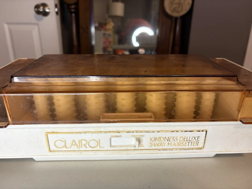 Vintage Clairol Kindness Deluxe 3 Vias HairSetter K-400S Hot Rollers Curlers com Clipes - Imagem 2 de 3