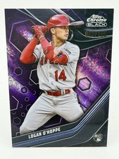 2023 Topps Chrome Black Purple Mini-Diamond Refractor, Logan O'Hoppe /150 (RC)