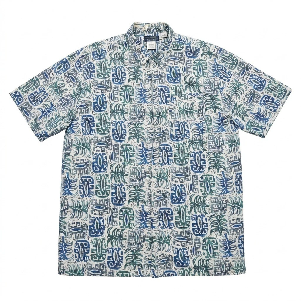Vtg Fast Breakers Tribal Tiki Button Down Shirt Mens XL Blue Abstract Geometric
Opens in a new windo