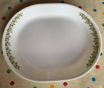 Glas Servierplatte, Corelle von Corning, Spring Blossom (Crazy Daisy) Muster