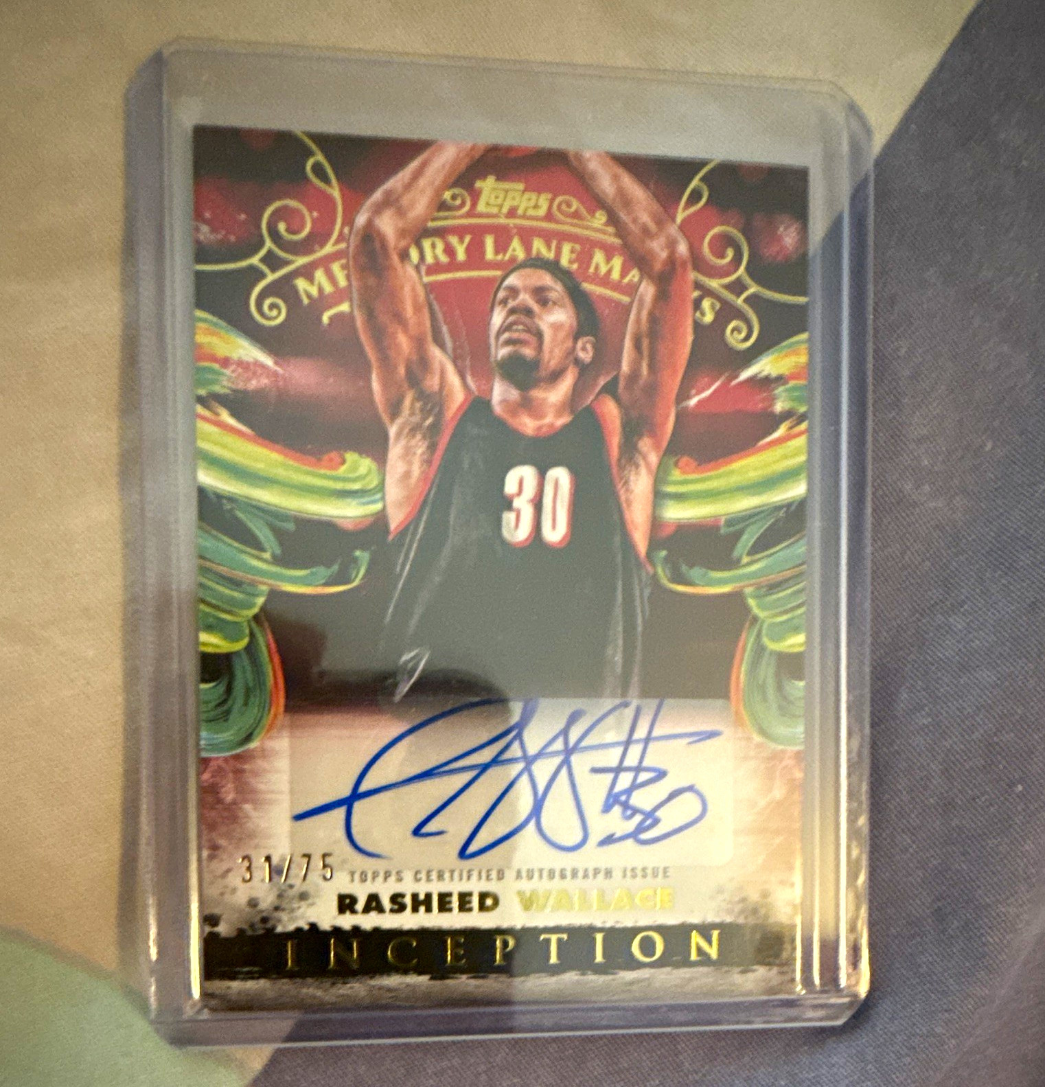 Topps 2024-25 Inception Basketball Rasheed Wallace Memory Lane Marks Auto /75