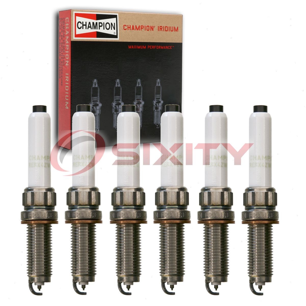 6 pc Champion Iridium Spark Plugs for 2017-2020 BMW 440i xDrive 3.0L L6 dn