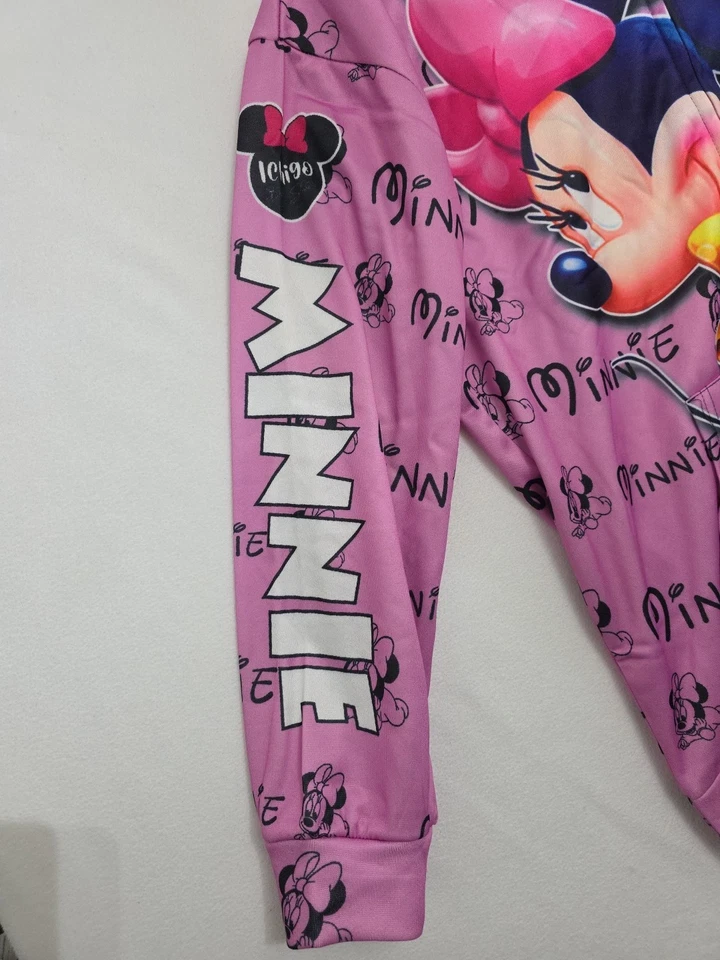 Sudadera con Capucha Walt Disney Minnie Mouse Cremallera Negra Talla XL Foto 3 de 4