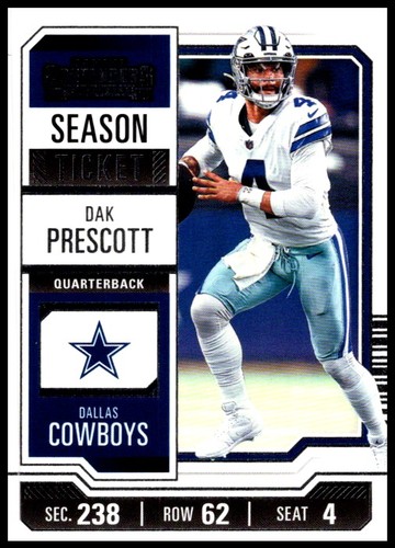 2023 Dak Prescott Panini Contenders Season Ticket Football #28 Dallas Cowboys - Picture 1 of 2
