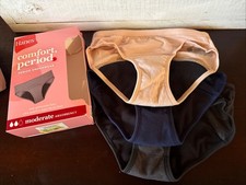 Hanes Comfort, Period Girls Hipsters Size 8 Underwear, Super Leaks, 3-Pack