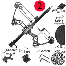 40-70lbs Adjustable Mini Compound Bow Set Rapid Bow Shooter Launcher Steel beads
