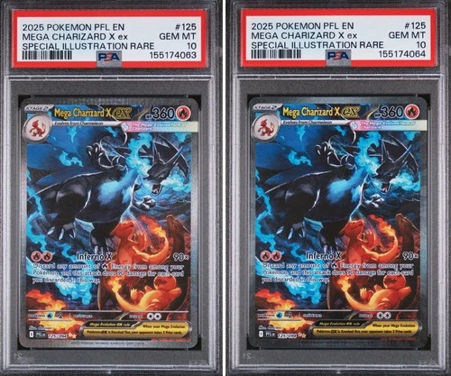 2025 POKEMON SIR 125 MEGA CHARIZARD X EX PSA 10 SEQUENTIAL
