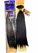 outre premium 100 human hair yaki straight weft extension 18in black
