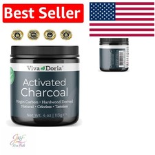 Activated Charcoal Powder, Hardwood Derived, Food Grade, 4 Oz