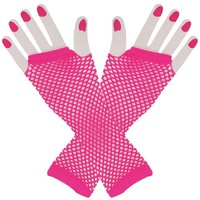 Fingerlose Netzhandschuhe Pink Handschuhe Pink Fasching Karneval