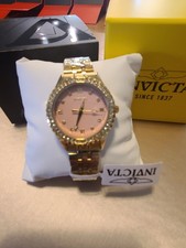 Invicta Wildflower Women's Watch - 33mm, Gold, Pink Dial, Engraved Dial