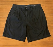 VTG Polo Ralph Lauren Tyler Chino Shorts Mens 38 Fits 37 Pleated Black 9  90s