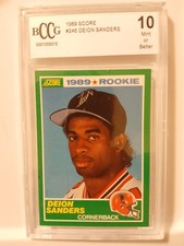 1989 Score #246 Deion Sanders Rookie Card BCCG 10 Mint