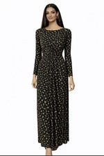 Chaus Extra Large Midi Dress Floral Long Sleeve Stretch Career Church Washable