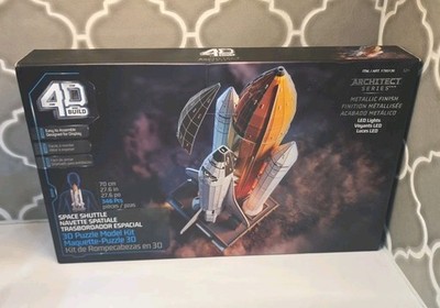 4D Build Architect Series Space Shuttle 3D Model Kit with LED Lights, 346 Pieces