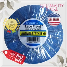 Walker 3/4"x 36 yards Lace Front Support Tape Wig (Blue Liner), Double Side!