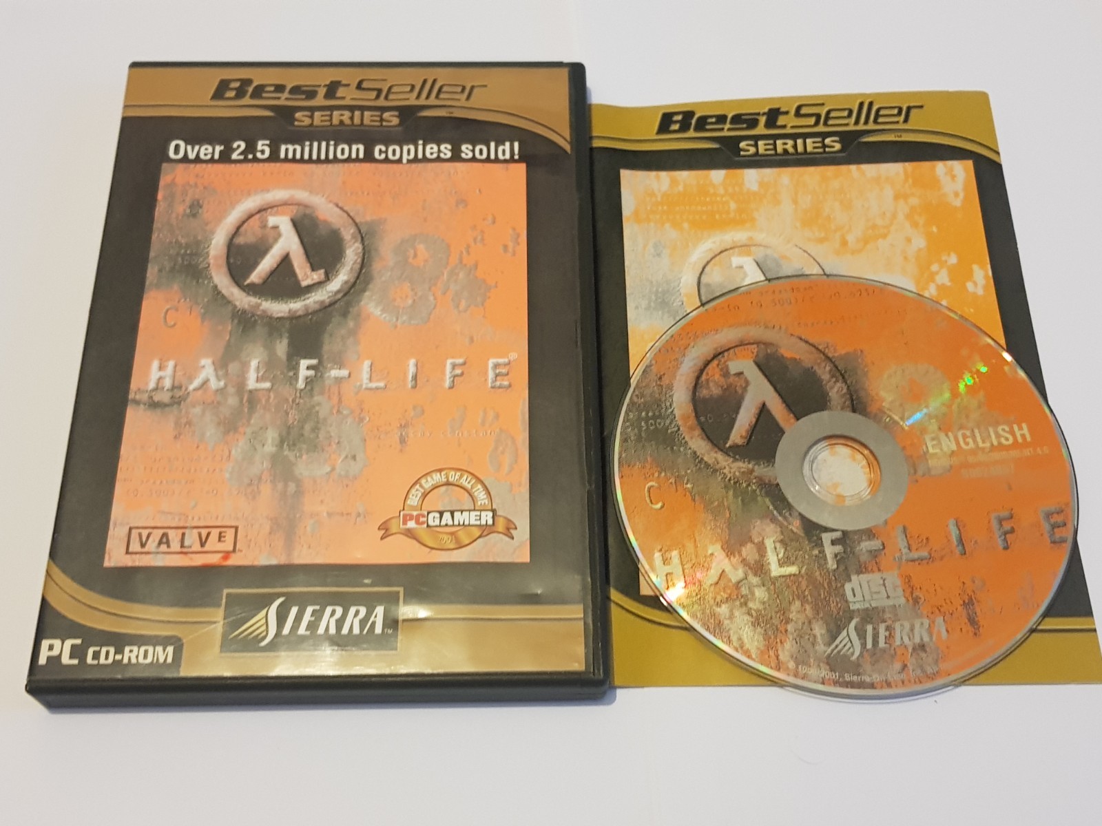 Half-Life 1 Shooter Game PC CD ROM Best Seller Series Sierra Valve 2001