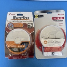 Kidde Worry-Free Smoke Alarm Model P3010L 10yr Lithium Battery - NEW Lot Of 2