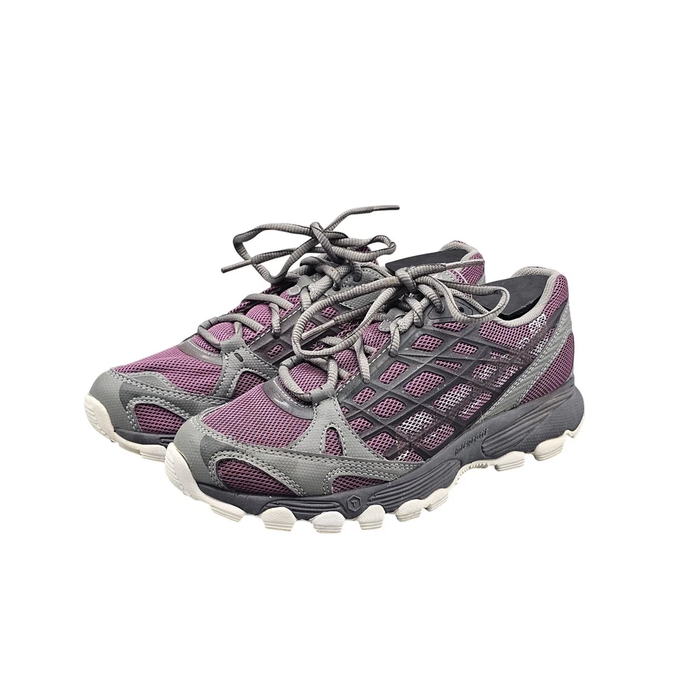 Montrail Para Mujer Talla 6.5 EE. UU. EUC Rockridge Púrpura Trail Senderismo Tenis Zapatos Foto 3 de 4