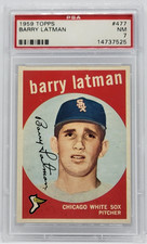 1959 Topps #477 Barry Latman Card - Graded PSA 7 NM, Chicago White Sox