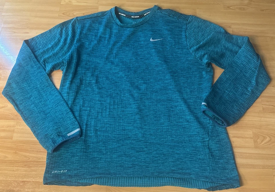 Camisa para correr reflectante Nike Therma Sphere Element 3.0 para hombre talla XL Aqua Foto 2 de 4