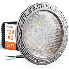 12V AC Pool Lights for Inground Pool, 10 inch Underwater Pool Light Replaceme...