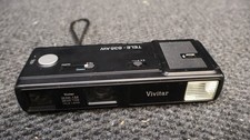Vtg Vivitar Tele-835 AW Black Handheld Point Shoot 110 Film Camera -Untested
