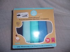 Charlie Banana 5 Cloth Diapers with 5 Inserts Washable Reusable One Size