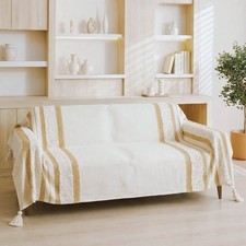 Large Cotton Throws for Sofas Couch Double Beds Settees Chair Blanket, 150x200cm