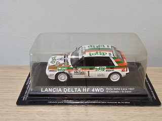 I) LANCIA DELTA HT 4WD 1/43 Rally Della LANA 1987 IXO blister excellent ETAT