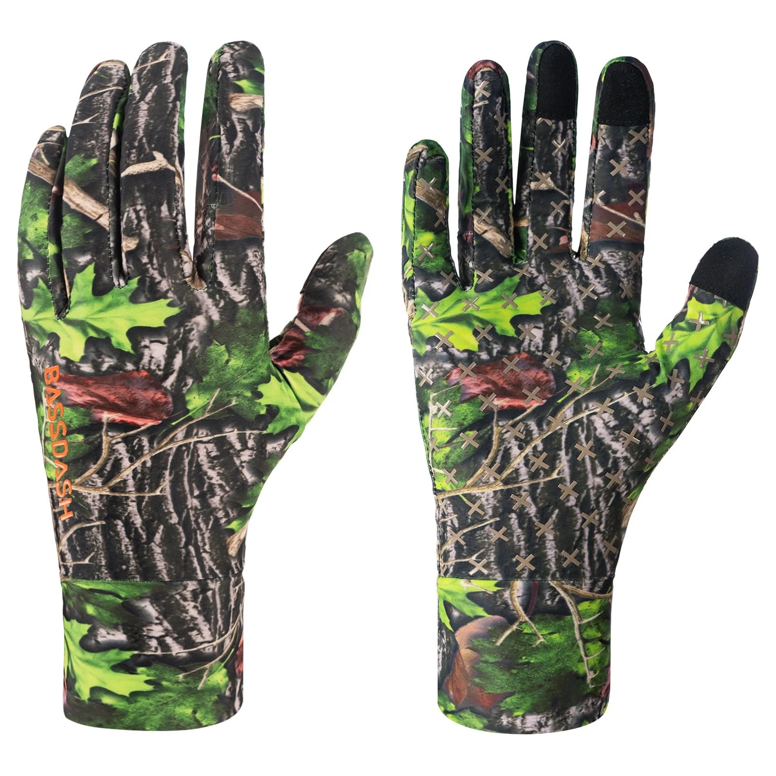 Men’s Camo Hunting Gloves UPF 50+ Lightweight Touchscreen Gloves for Warm Wea...