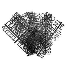 1 Inch Letters for Felt Letter Board, 188 Pieces 1 inch, 1 inch Black