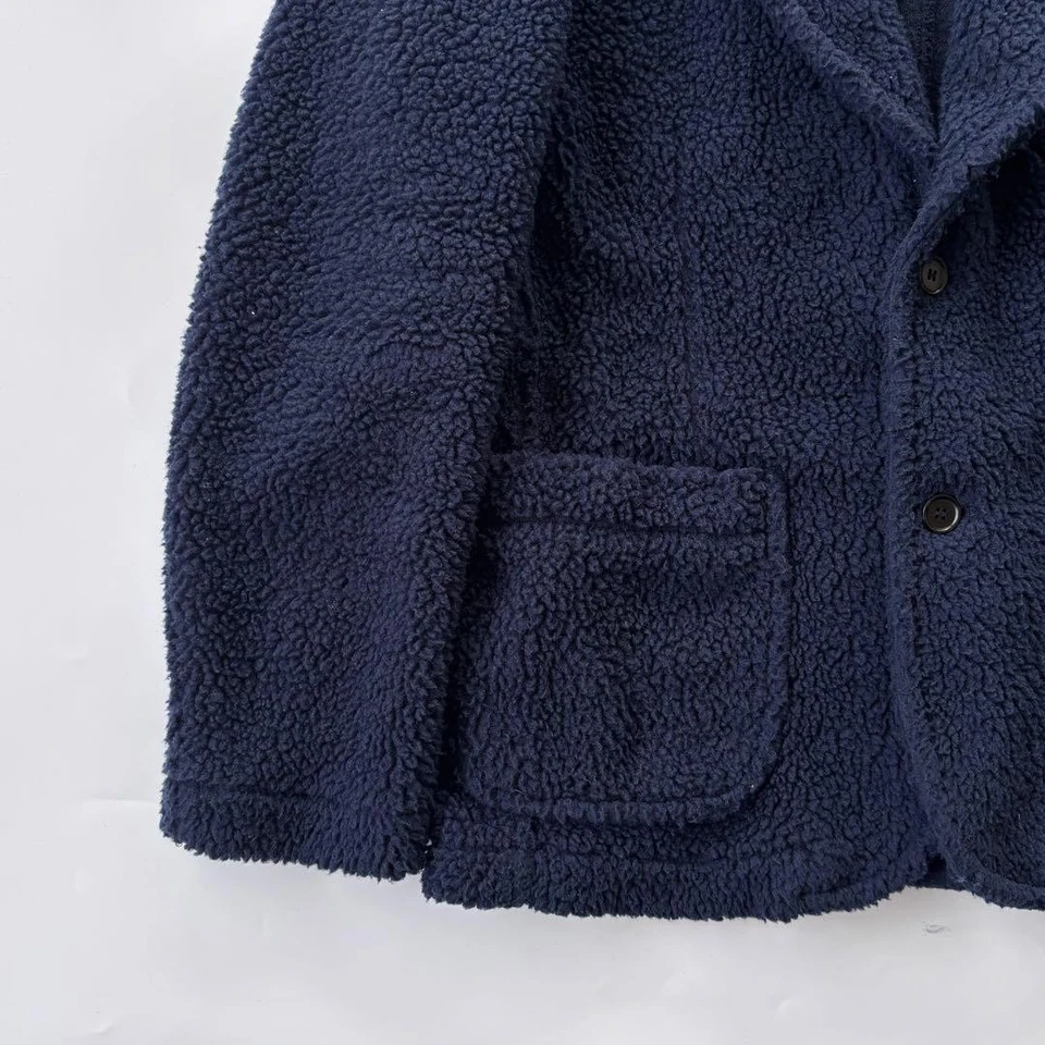 CAMISA COMME des GARCONS niños chaqueta polar azul marino 2018AW usada Foto 4 de 4