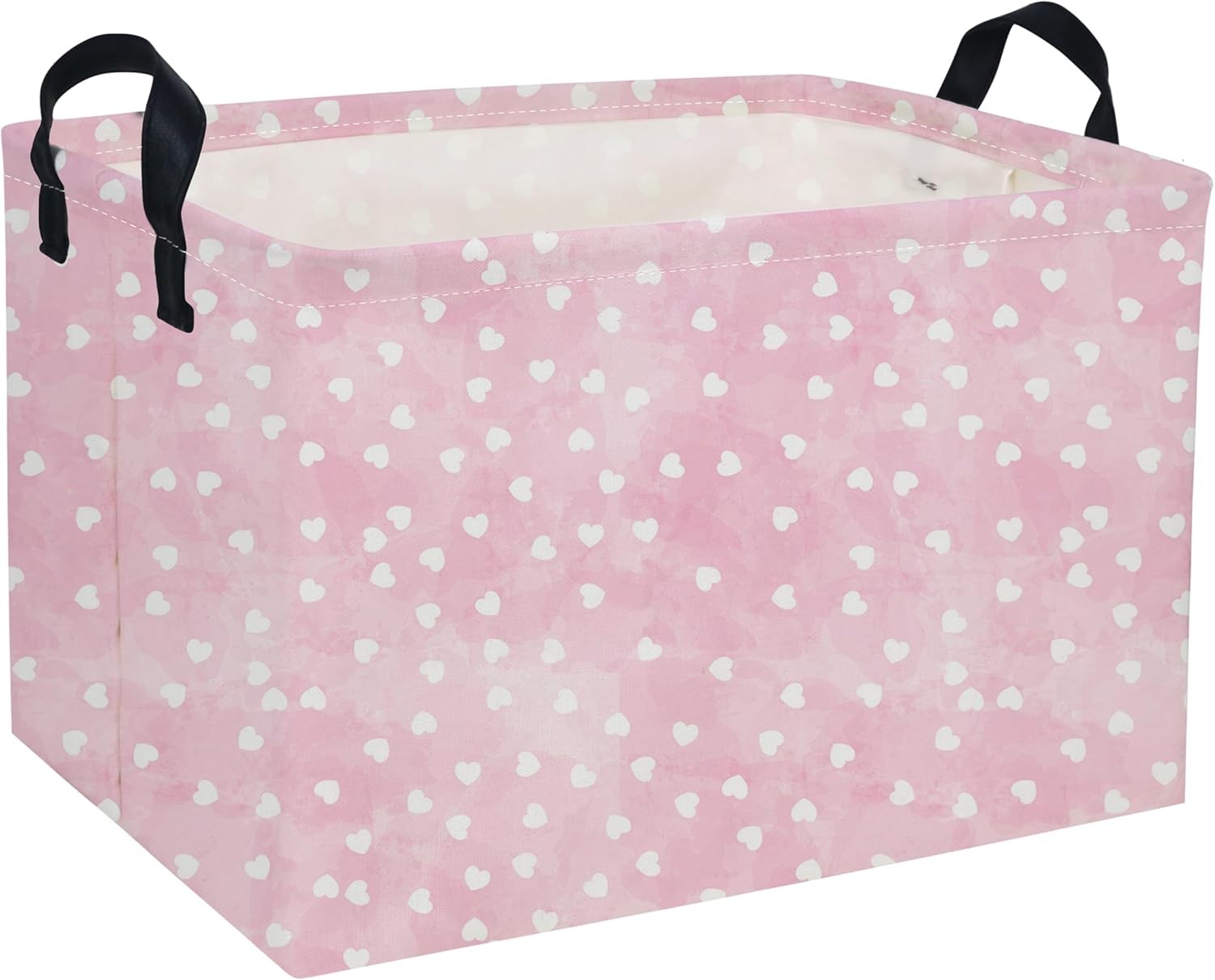 Rectangular Valentine's Day Baskets,Heart Basket,Pink Girls Basket Kids Storage