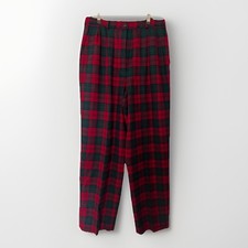 Women  s Vintage Pendleton Plaid Leslie Tartan Wool Plaid Christmas Pants Sz 14