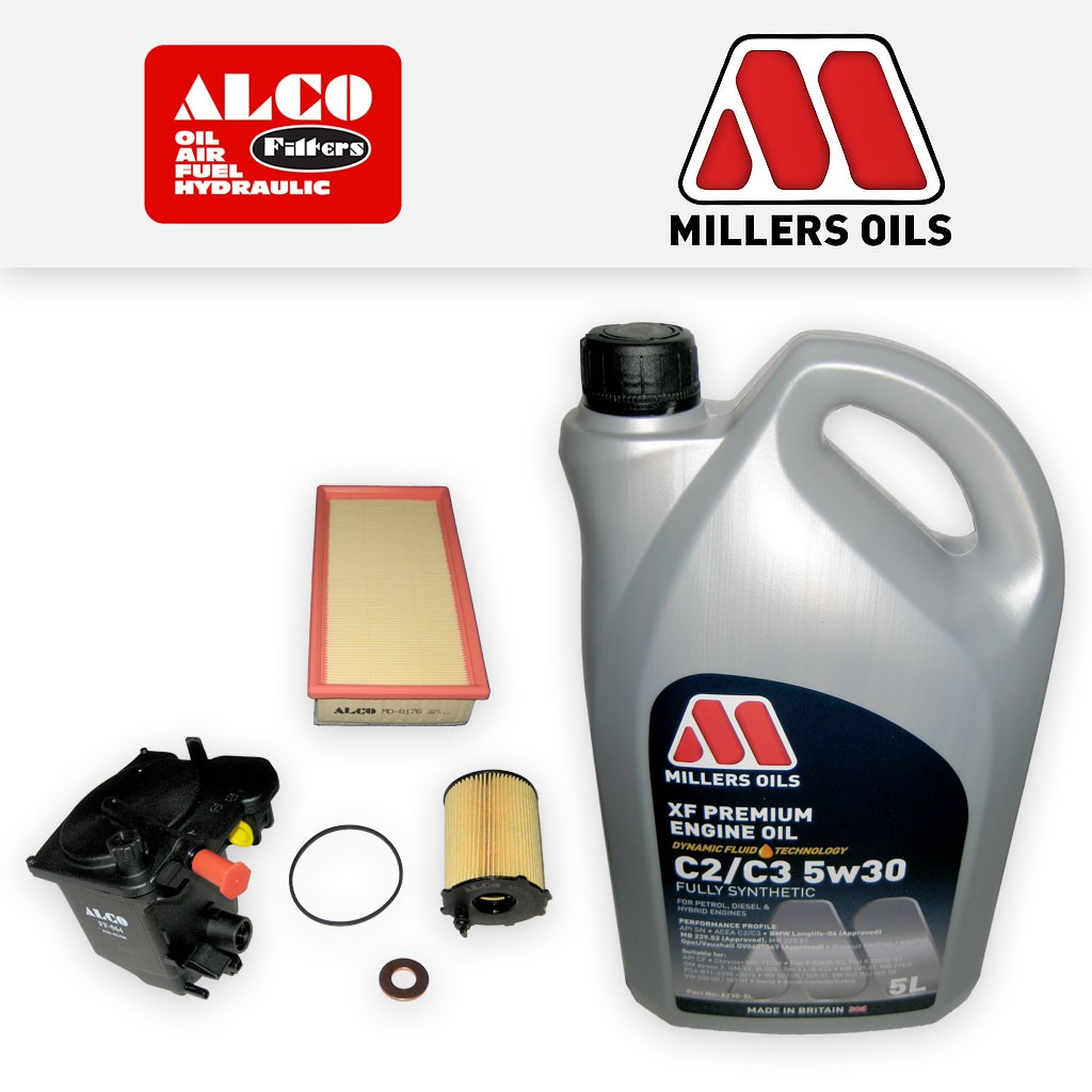 SERVICE KIT for PEUGEOT 407 1.6 HDI ALCO OIL AIR FUEL FILTERS +OIL (2004-2010)