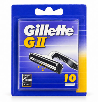 Gillette GII G2 Rasierklingen 10 Stück Doppelklingen Original OVP