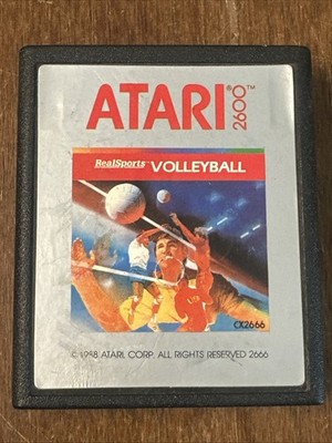 RealSports Volleyball (Atari 2600) 1982 CX2666 Game Cartridge Tested
