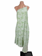 Lulus Women's Romantic Floral Print Halter Maxi Dress Sage Green 1X
