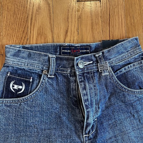 Vtg PHAT FARM Jeans Blue Denim Kids Size 7 New with tags - Picture 3 of 4