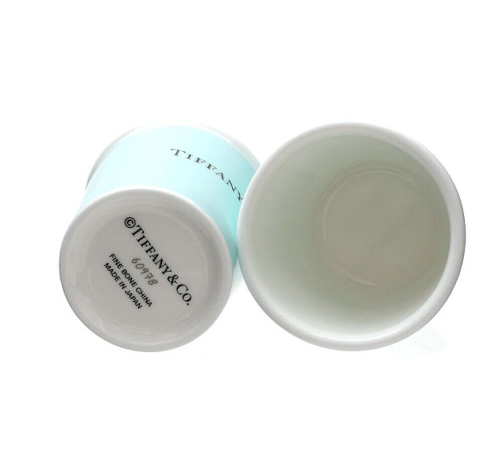 TIFFANY & CO BONE CHINA Espresso Paper Cup set of 4 w/ Box TIFFANY & CO BONE CHINA Espresso Paper Cup set of 4 w/ Box