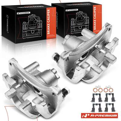 A-Premium Pair Rear Brake Calipers with Bracket for Toyota Highlander 2001-2003