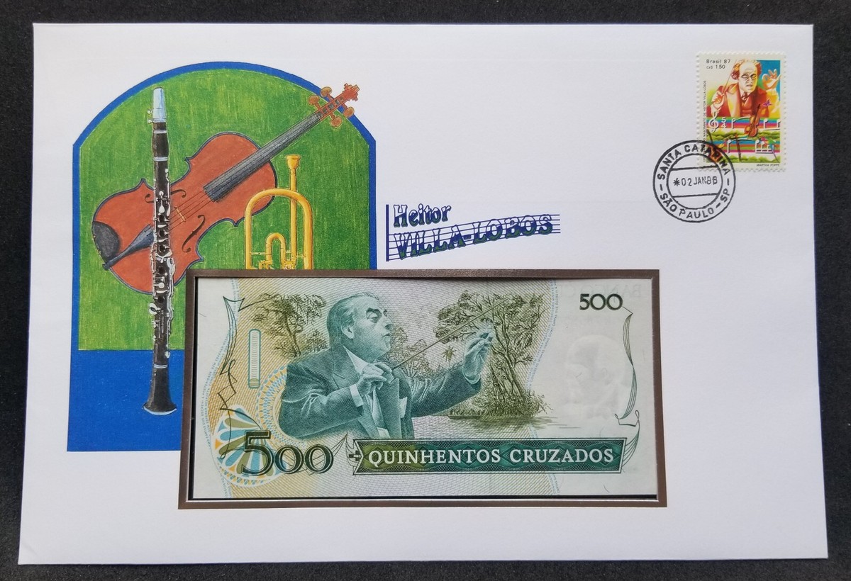 Brazil Heitor Villa-Lobos Birth Centenary 1988 Musical Music FDC