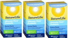 ReNewLife Extra Care Probiotic Capsules 30ct (3 Pack)