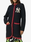 ?️ Cardigan lungo originale GUCCI NY YANKEES™ patch LANA & ALPACA MAGLIA Coatigan L