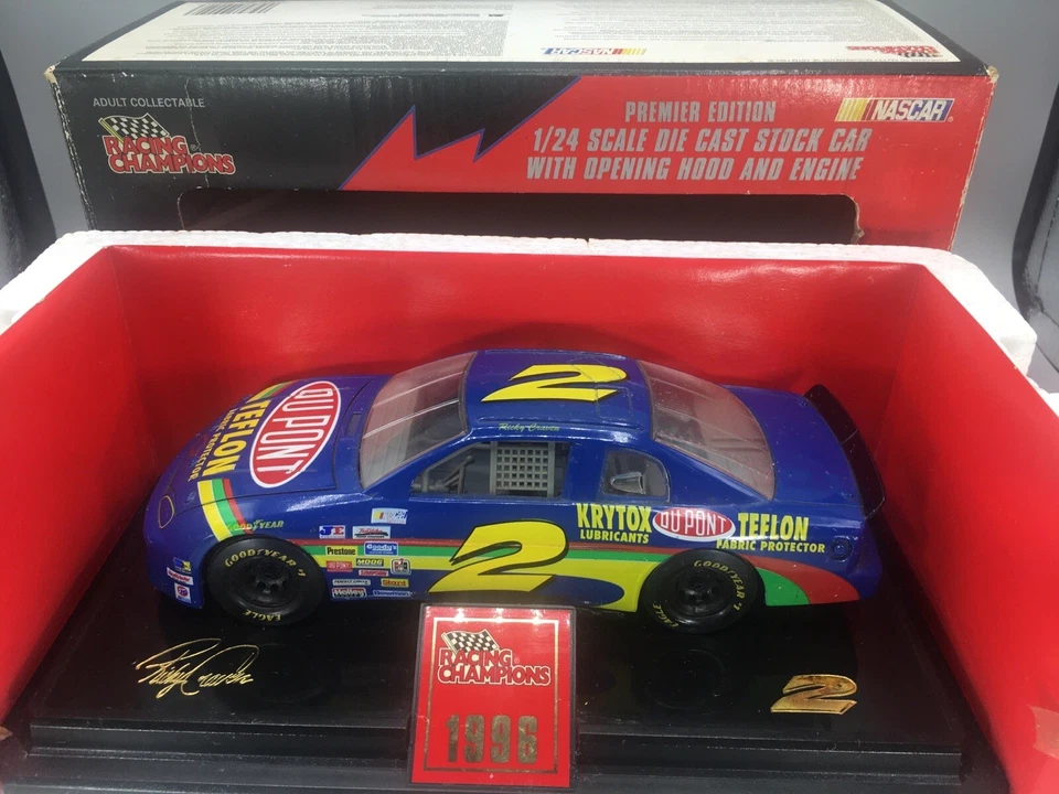Racing Champions 1995 Ricky Craven 1/24 Nascar Diecast Firmado #2 Dupont Azul Foto 2 de 4
