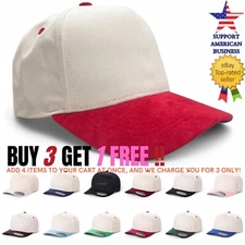 Baseball Cap Snapback Adjustable 5 Panel Snapback Hat Suede Visor Brim Mens